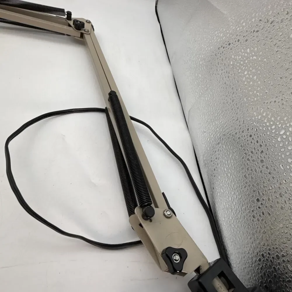 Vintage Luxo? Model AM Tan & Black Articulating Clamp Table Drafting Lamp